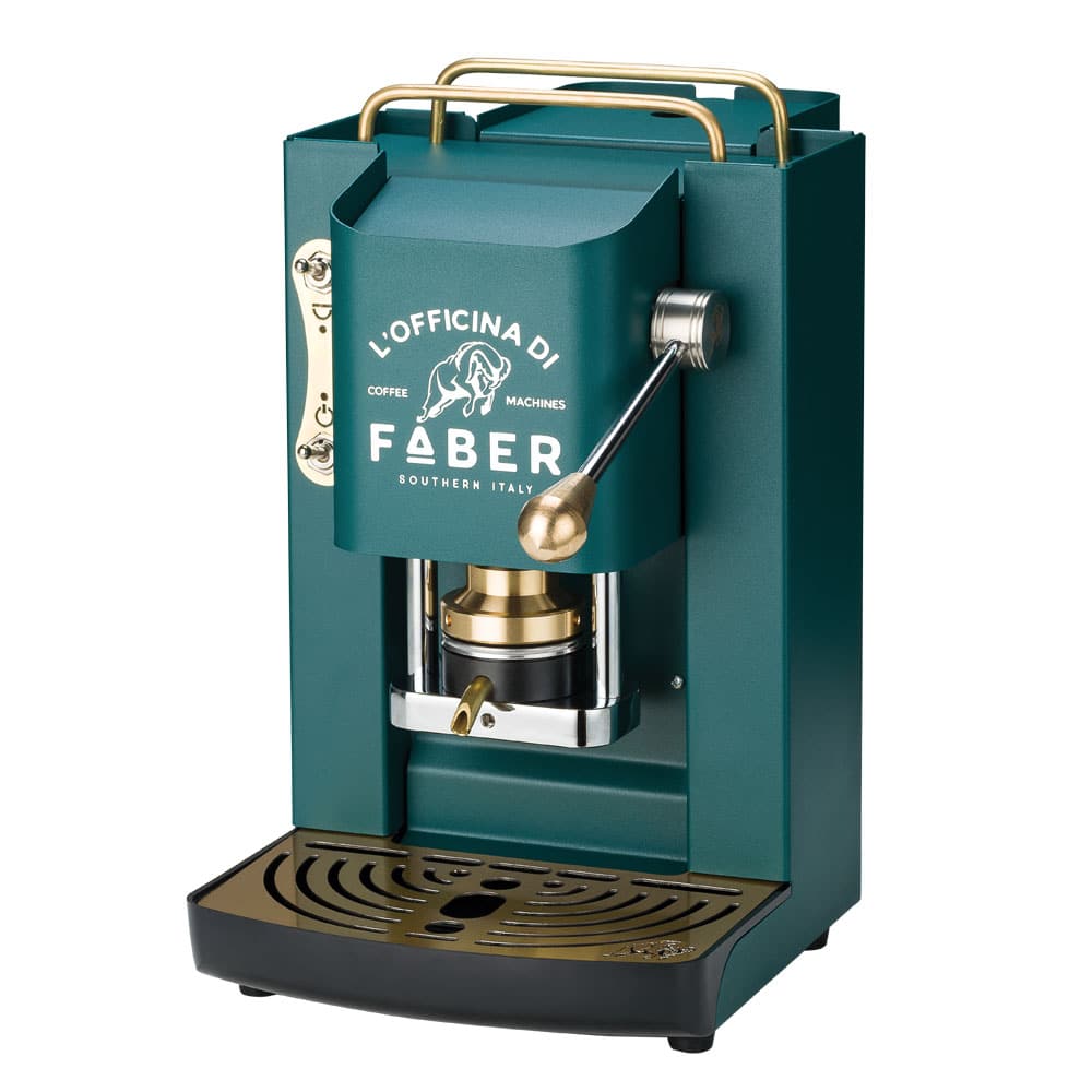 Kaffeemaschinen - Faber Kaffeemaschine Pro Deluxe British Green - E.S.E. Pads