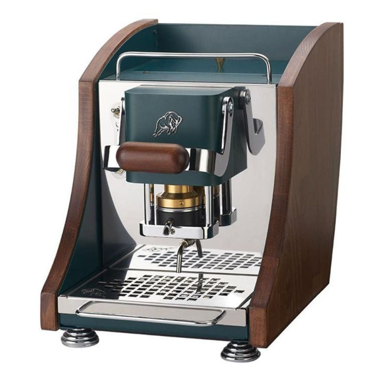 Faber - Mini Agenta - British Green, dunkles Holz - Kaffeemaschine