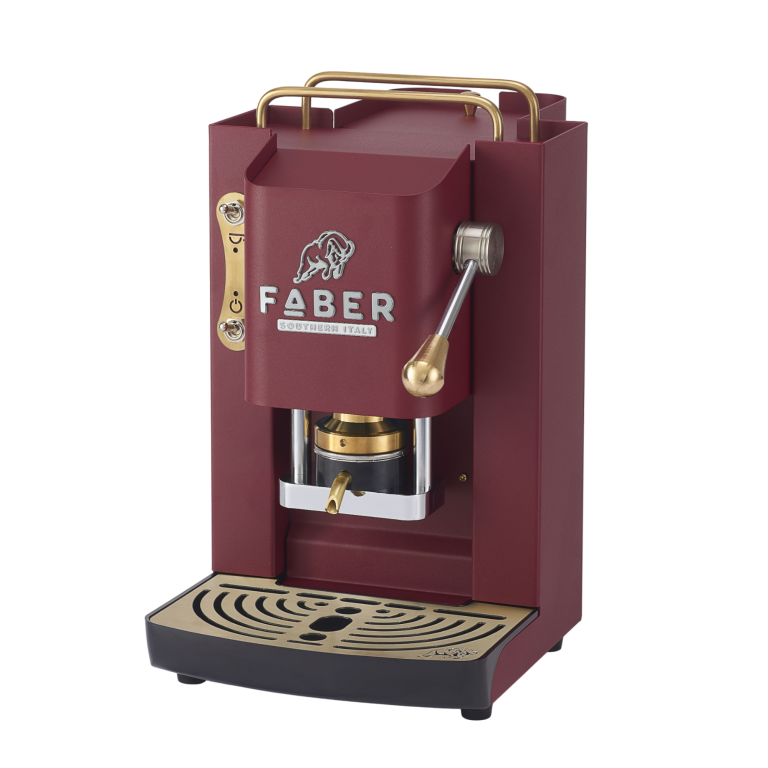 Faber - Pro Deluxe 3.0 - Cherry Red, Messing - Kaffeemaschine