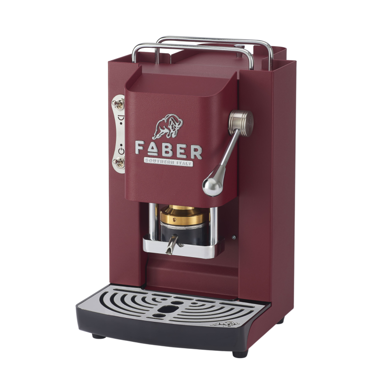 Faber - Pro Deluxe 3.0 - Cherry Red, Silber - Kaffeemaschine