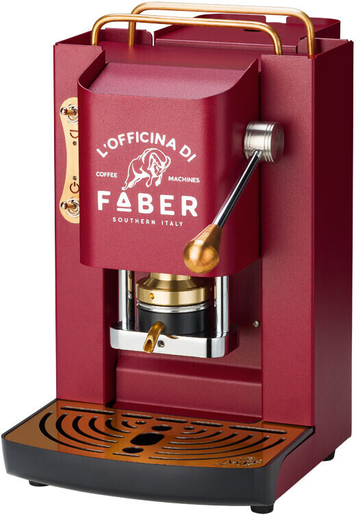 Kaffeemaschinen - Faber Kaffeemaschine Pro Deluxe Cherry Red - E.S.E. Pads