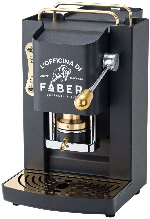 Kaffeemaschinen - Faber Kaffeemaschine Pro Deluxe Mat Black - E.S.E. Pads