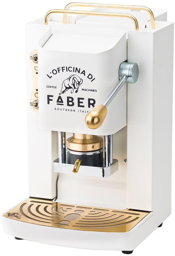 Kaffeemaschinen - Faber Kaffeemaschine Pro Deluxe Pure White - E.S.E. Pads