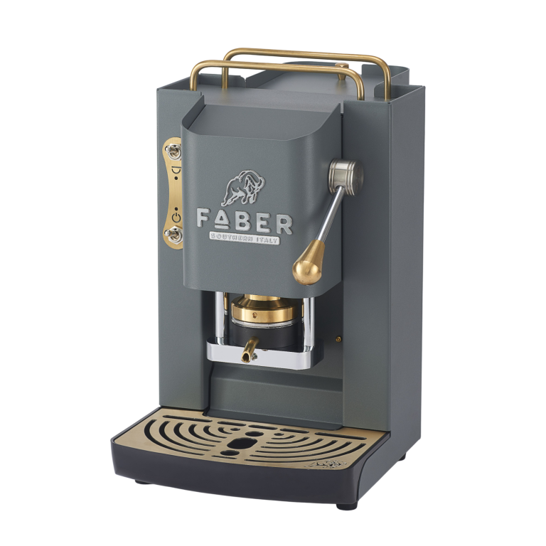 Faber - Pro Deluxe 3.0 - Grey Daytona, Messing - Kaffeemaschine