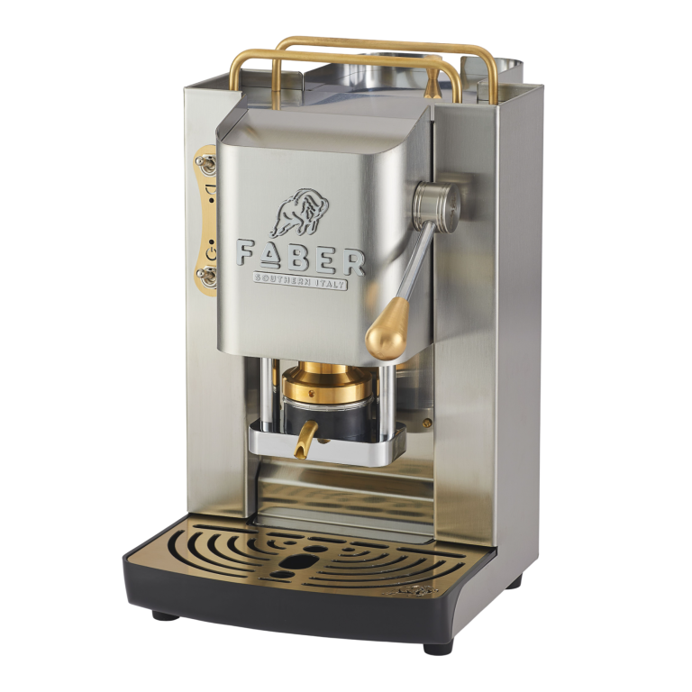 Faber - Pro Deluxe 3.0 - Total Inox Mat, Messing - Kaffeemaschine